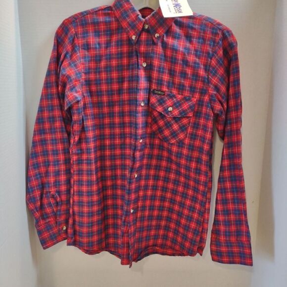 👍 Oshkosh Plaid Flannel Shirt Size 14. K1 - Picture 1 of 4